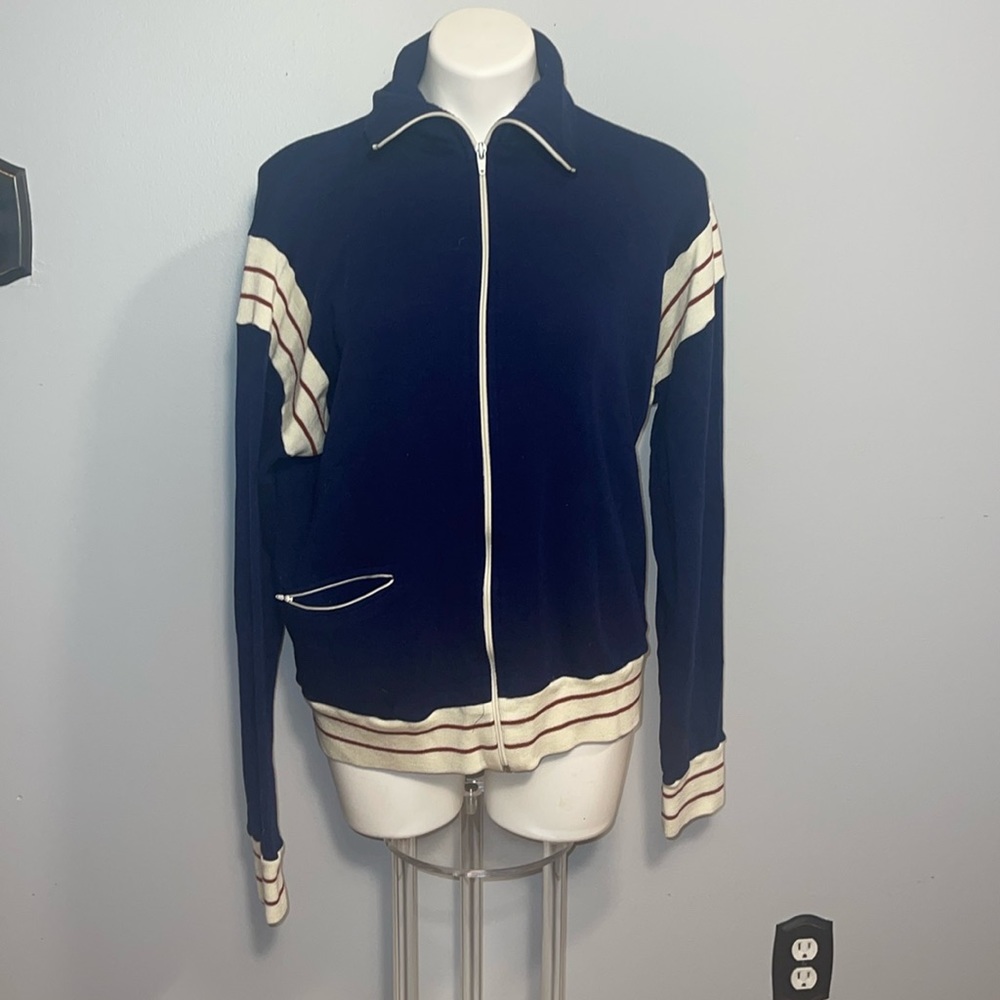 Vintage Christopher Rand track jacket. Zipper front. 70’s 100% acrylic